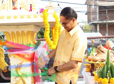 พิธีบวงสรวงตั้งศาลพระภูมิเจ้าที่และทำบุญตักบาตร พารามิเตอร์รูปภาพ 2