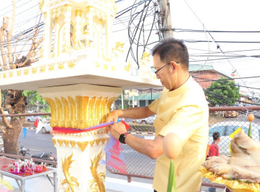 พิธีบวงสรวงตั้งศาลพระภูมิเจ้าที่และทำบุญตักบาตร พารามิเตอร์รูปภาพ 8